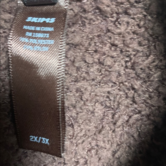 NEW Skims Teddy Sherpa Brown Cropped Jacket Size 2X 3X - Picture 5 of 7